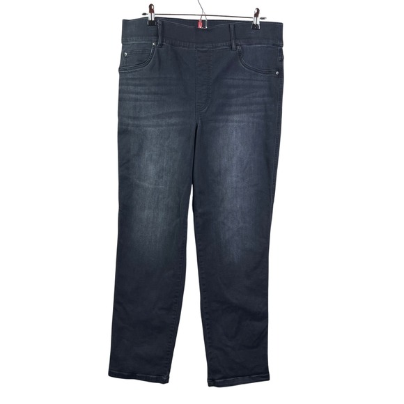 SPANX Denim - Spanx Straight Jeans Womens 1X Tall Stretchy Cotton Blue